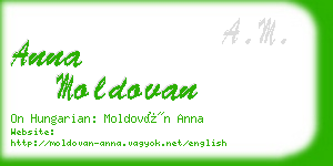 anna moldovan business card